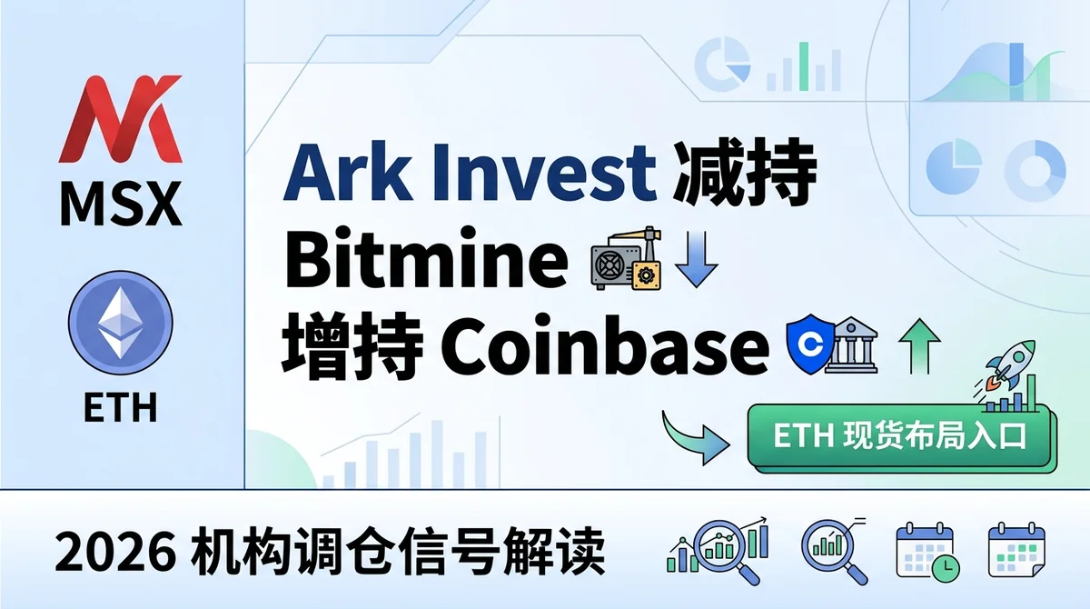 Ark Invest减持Bitmine增持Coinbase：以太坊国库股遭抛售信号解读与MSX ETH现货布局 2026