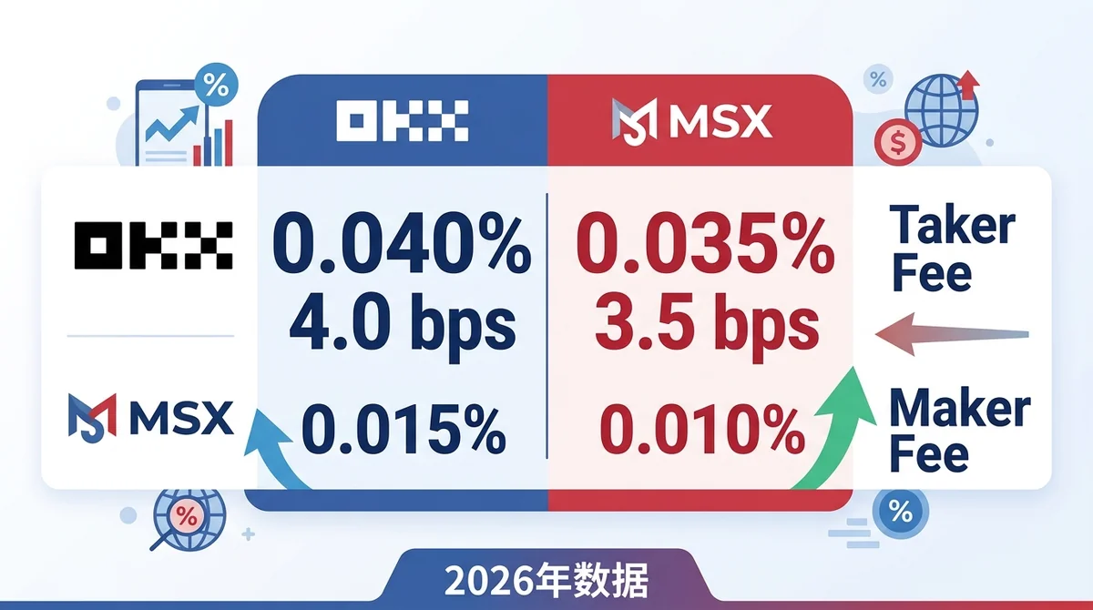 OKX vs MSX Futures Fees Complete Comparison: Maker/Taker Rates, VIP Tiers & Real Cost Calculator Guide 2026