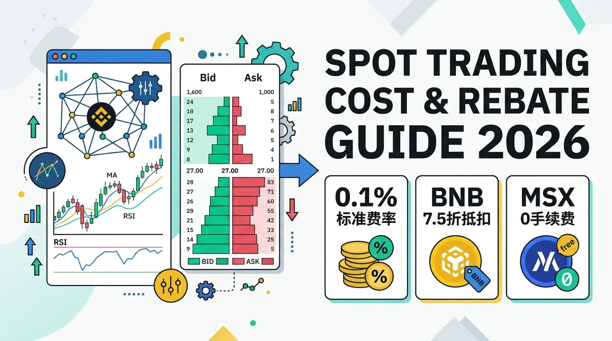 2026 币安现货挂单吃单成本实测：零费率交易对、API返佣与结算滑点核算指南
