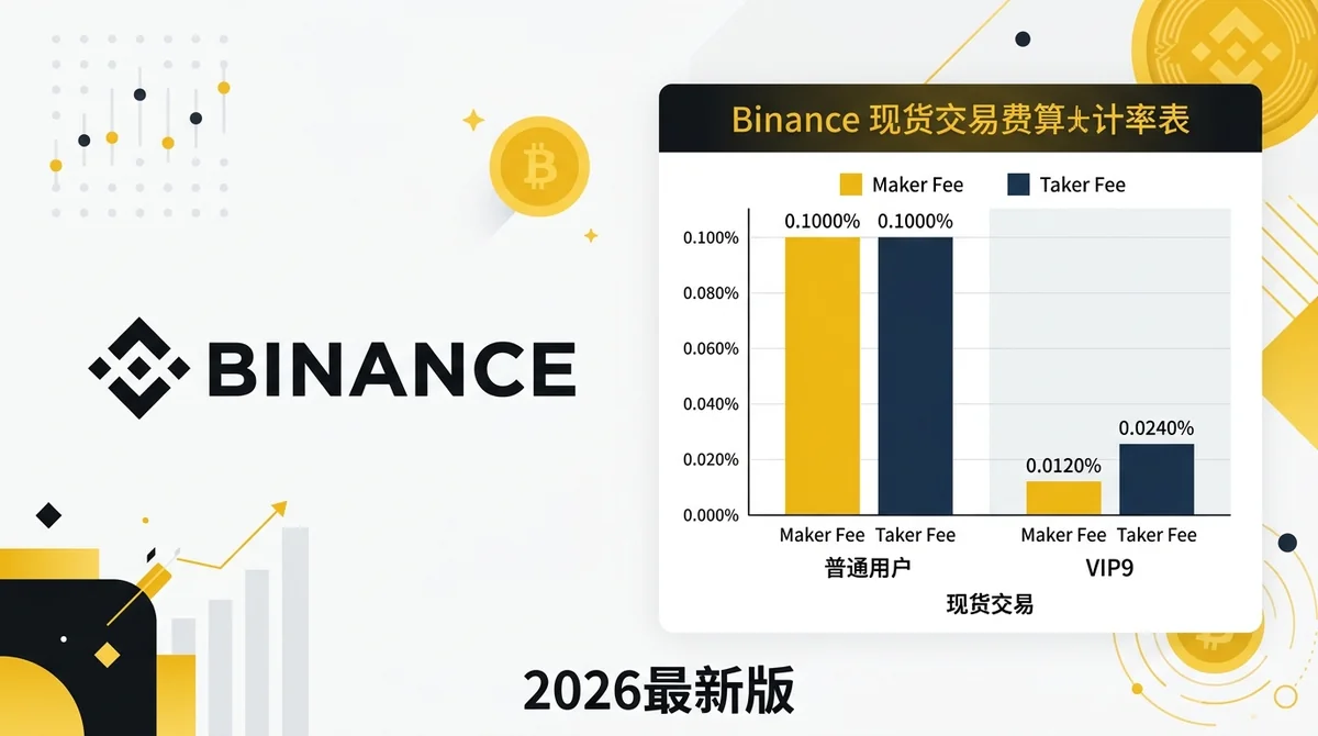 币安现货交易手续费计算器与费率表：2026最新版