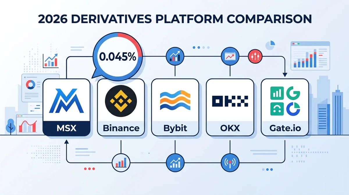 2026 Crypto Derivatives Platform Comparison: MSX, Binance, Bybit, OKX, Gate Fees & Features Full Review