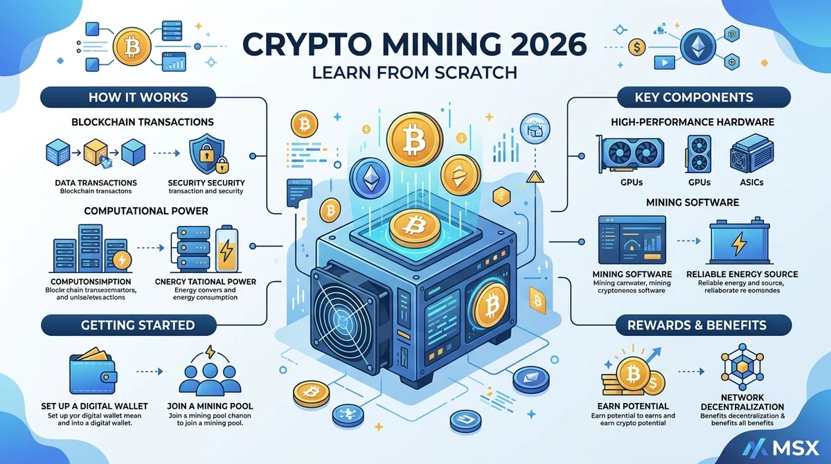 Crypto Mining Tutorial 2026: Learn Cryptocurrency Mining from Scratch (MSX Platform Practical Guide)