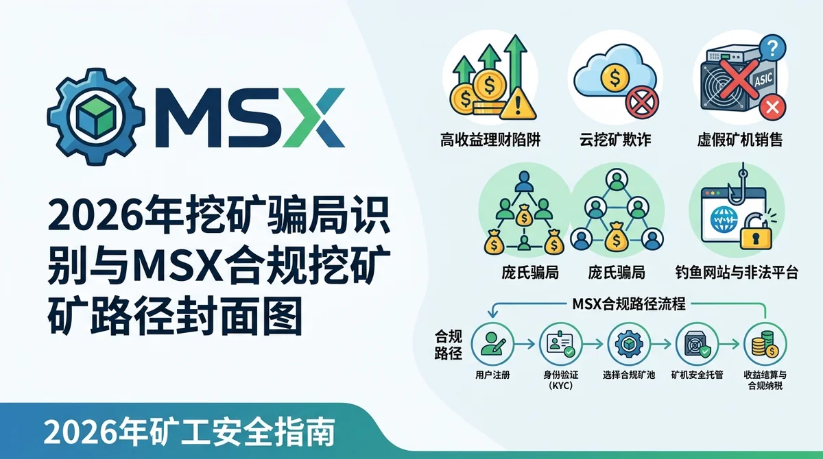 挖矿骗局识别2026：5大常见骗局与MSX安全挖矿合规路径