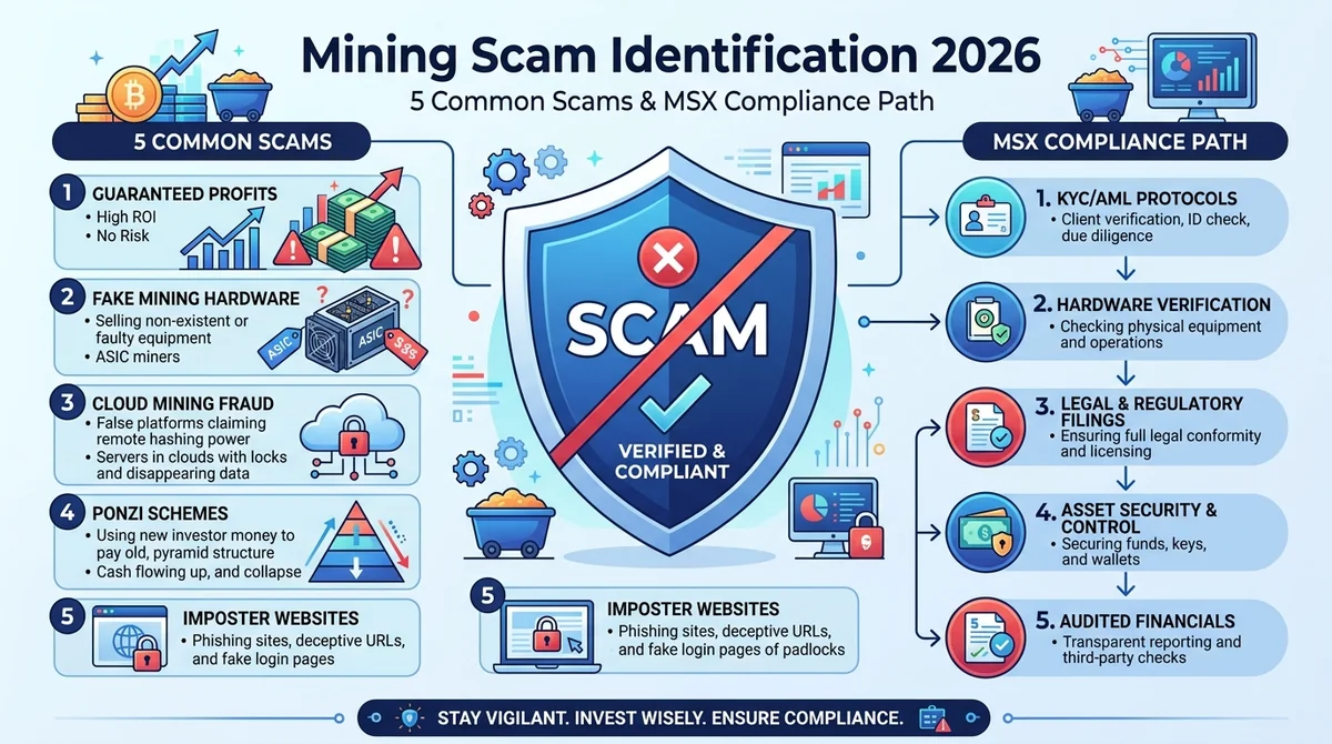 Mining Scam Identification 2026: 5 Common Scams and MSX Safe Mining Compliance Path