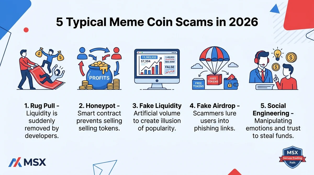 Identifying Meme Coin Scams in 2026: 5 Typical Scams and the MSX Secure Trading Path