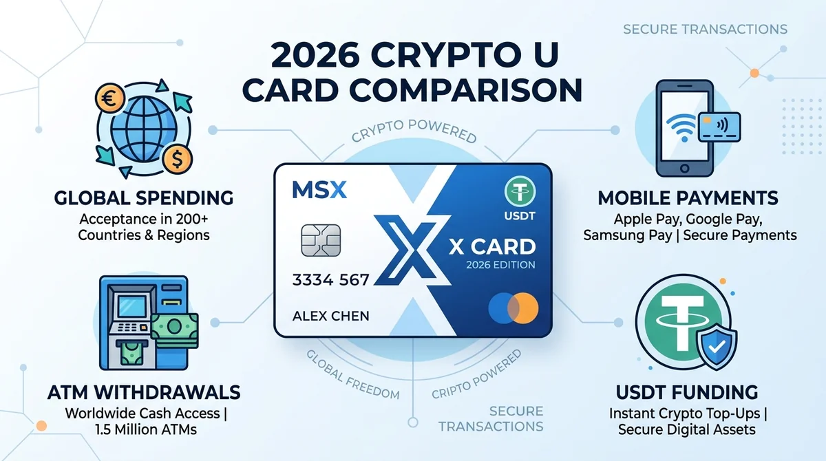 2026 Crypto U Card Comparison: MSX X Card vs Mainstream Crypto Spending Cards - Full Evaluation