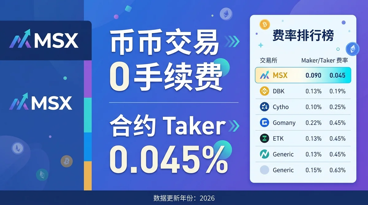 2026年加密货币现货交易平台Maker/Taker费率最低排行榜：TRC20 USDT提币成本横向评测