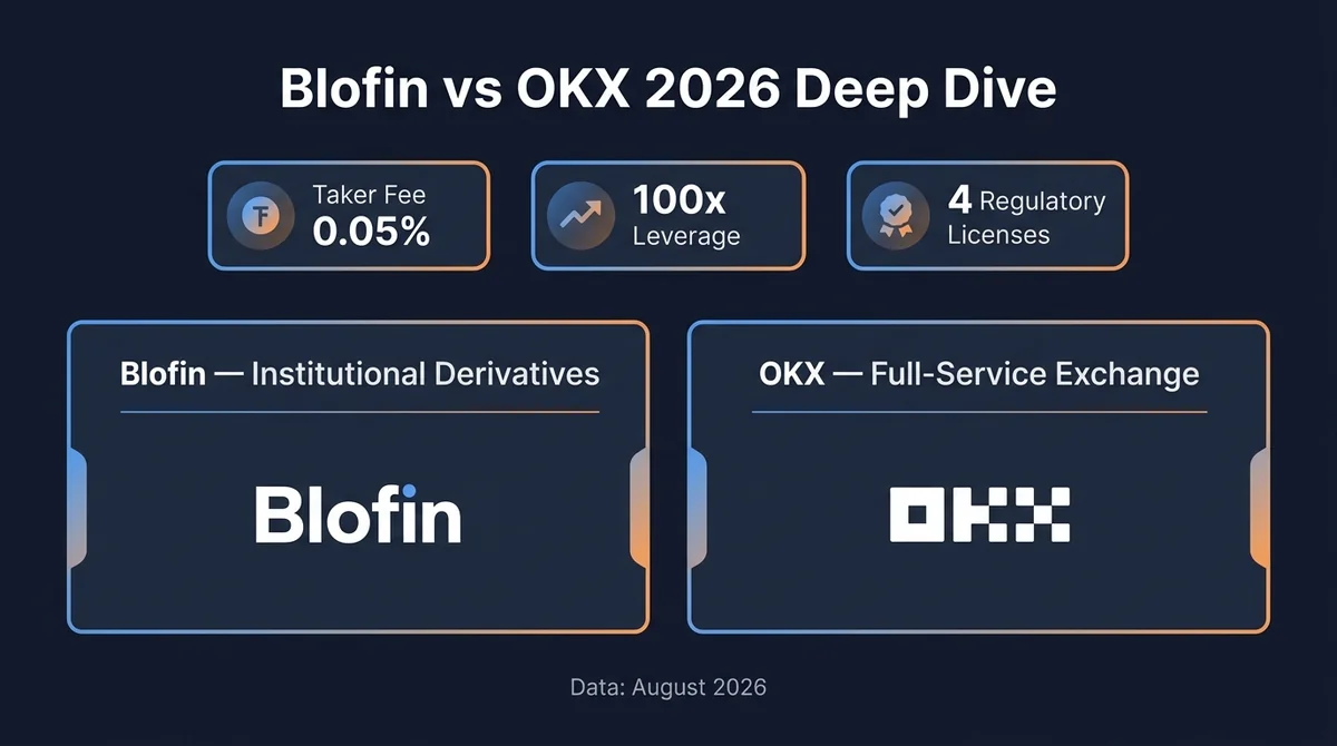 Blofin vs OKX 2026 Deep Dive: Futures Fees, Regulatory Licenses & Trading Experience Compared
