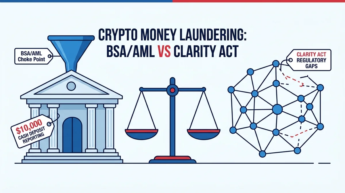 加密货币如何被用于洗钱？BSA/AML 与 Clarity Act 的监管缺口解析