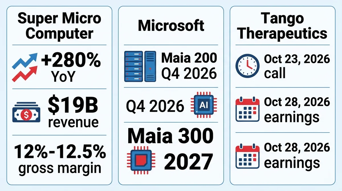 Wide 16:9 horizontal comparison infographic, three vertical panels with company headers in bold English 'Super Micro Computer