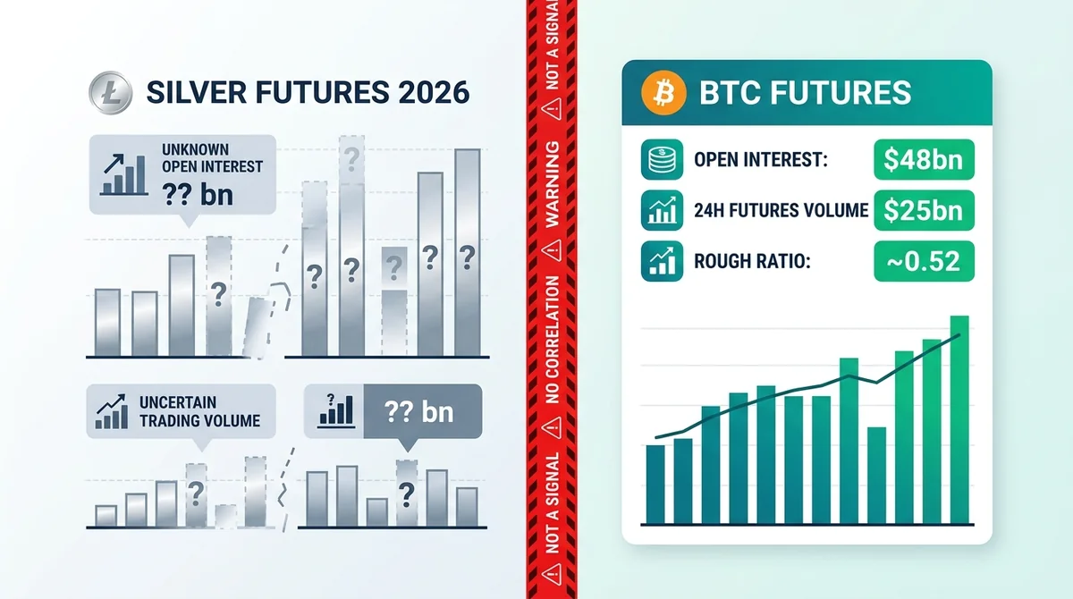 Silver Futures 2026:白银数据缺失,为什么不能把BTC期货指标当成银价信号?