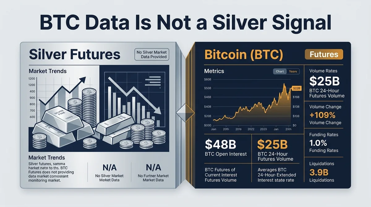 Silver Futures 2026: Why Can't BTC Futures Metrics Be Used as Silver Price Signals When Silver Data Is Missing?