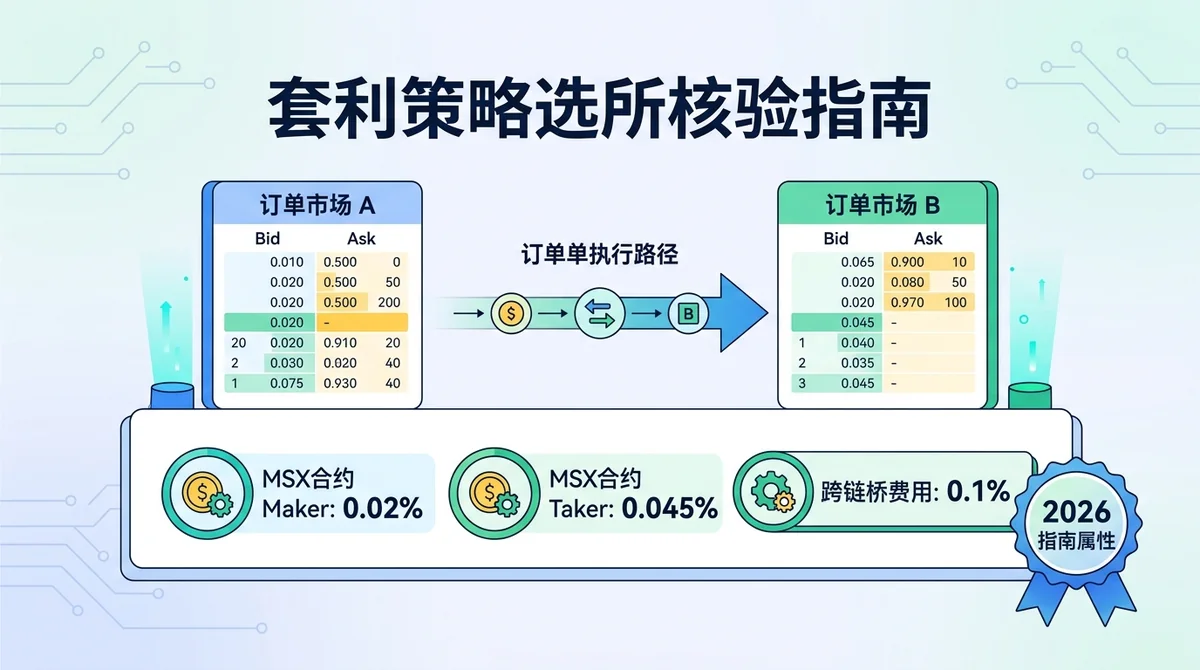 套利策略选所核验指南2026：手续费门槛、订单路径与实时价差怎么查