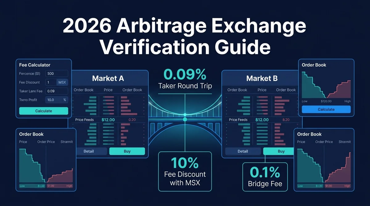 2026 Arbitrage Exchange Verification Guide: Fee Thresholds, Order Paths, and Real-Time Spreads
