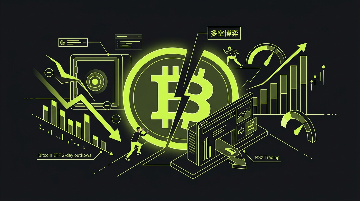 Bitcoin ETF Two-Day Outflow of $465M + Fed Rate Hike Pressure: How to Navigate BTC Long/Short Dynamics on MSX in 2026