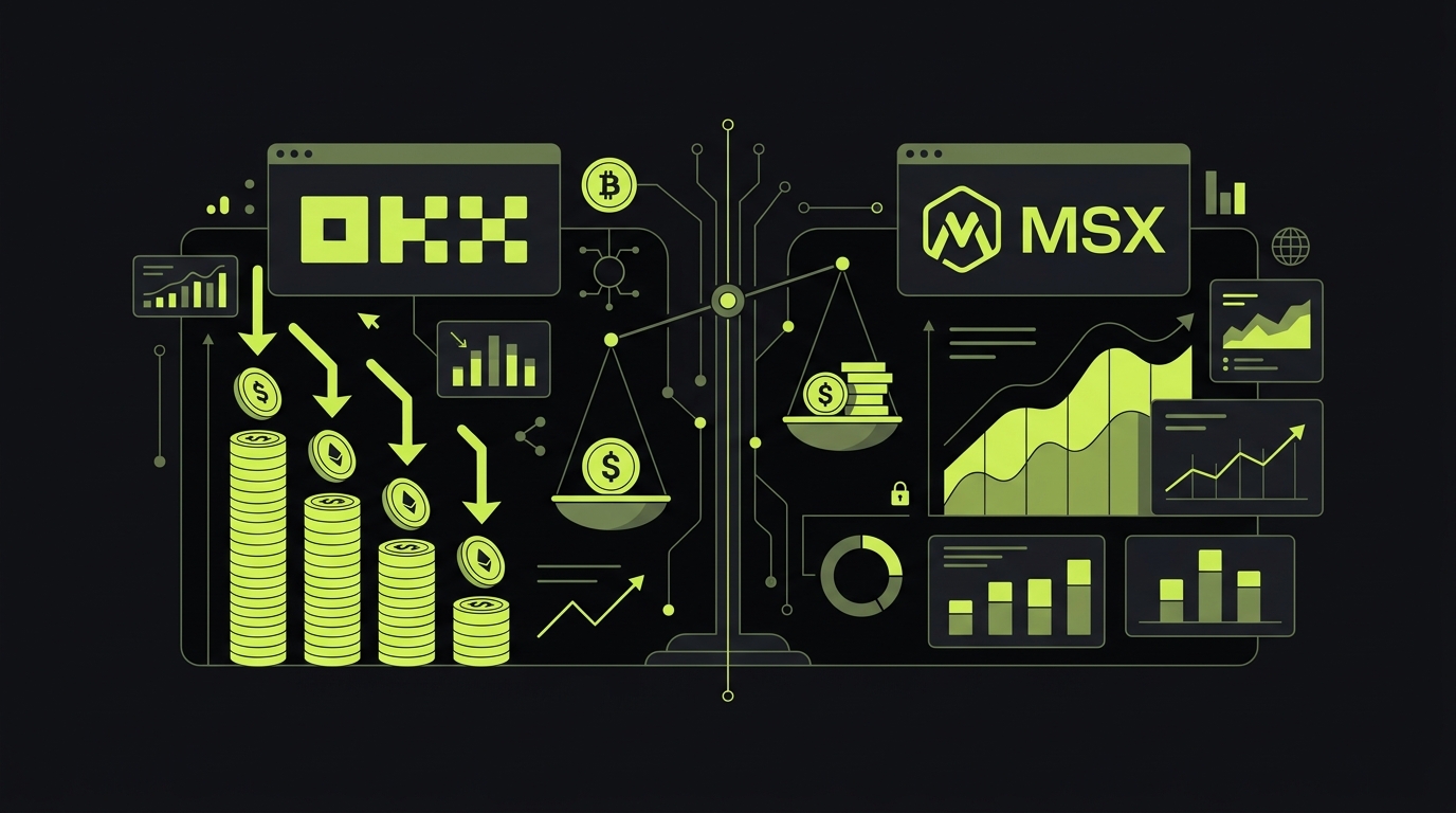 OKX vs MSX 期货手续费深度对比2026：哪家平台交易成本更低？