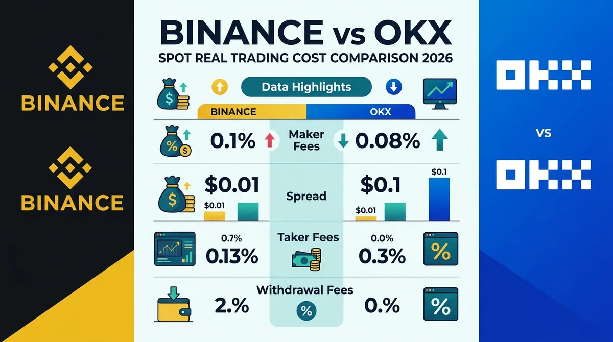Binance vs OKX Spot Real Trading Cost Comparison 2026: Fees, Spread, and Liquidity Verification