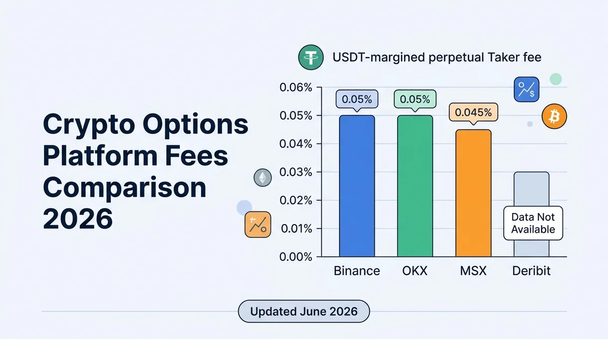 加密货币期权平台手续费对比 2026:Binance vs Deribit vs OKX