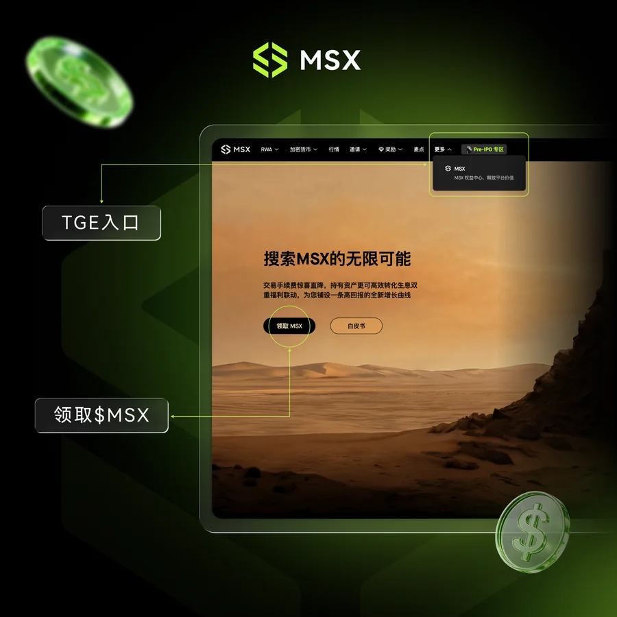 MSX 权益中心官方图：释放平台价值，领取 MSX 白皮书